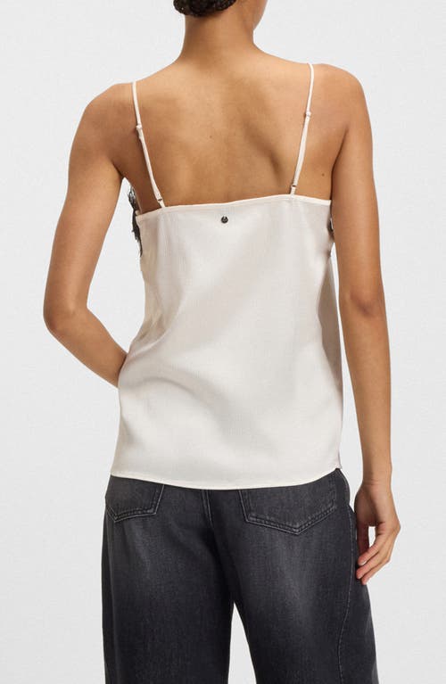Hugo Boss Boss Orange Ilessy Eyelash Lace Camisole In White