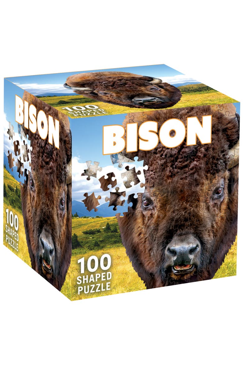 Bison 100 Piece Shaped Jigsaw Puzzle, Main, color, Multicolor