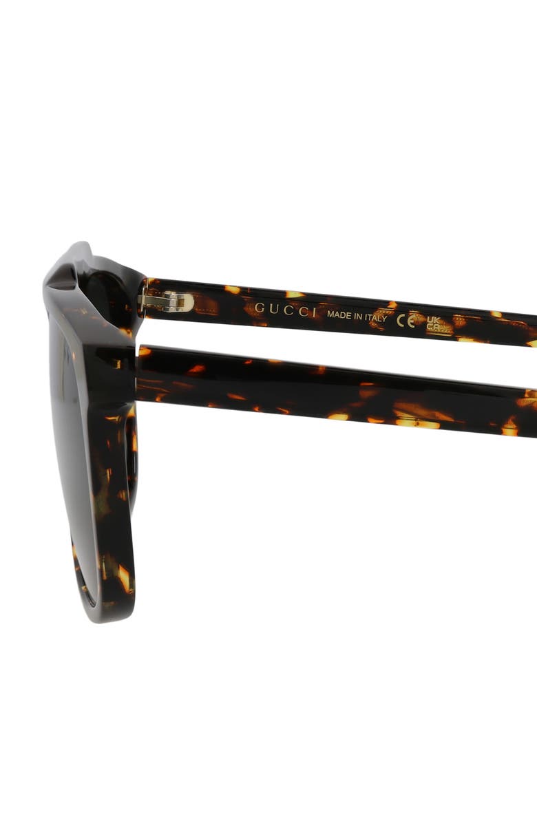 Gucci 58mm Aviator Sunglasses, Alternate, color, Havana Havana Green