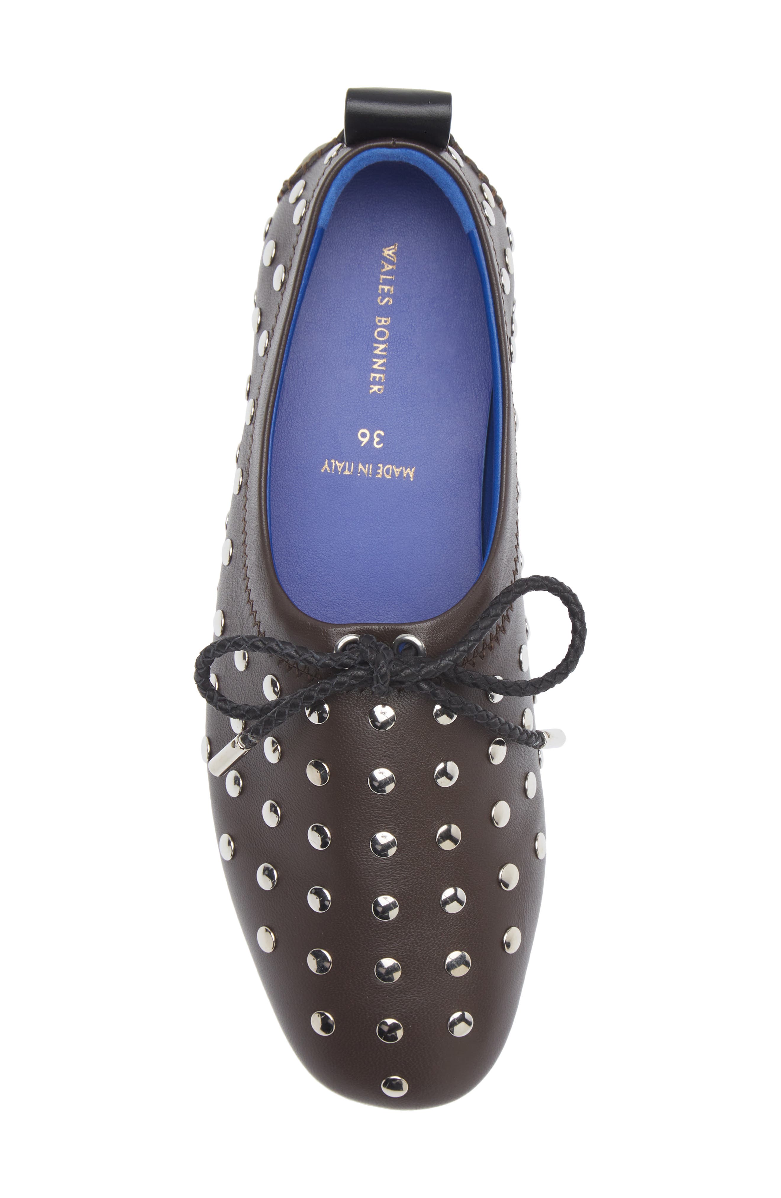 Wales Bonner Chakra Ballet Flat, Alternate, color, Dark Brown