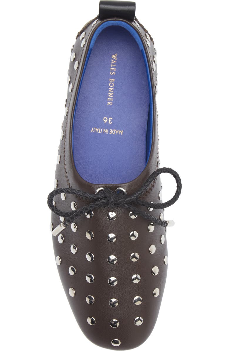 Wales Bonner Chakra Ballet Flat, Alternate, color, Dark Brown