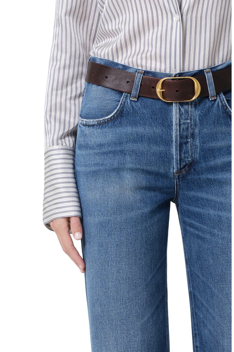 Annina High Waist Straight Leg Jeans, Alternate, color, AVANT MD/ DARK INDIGO