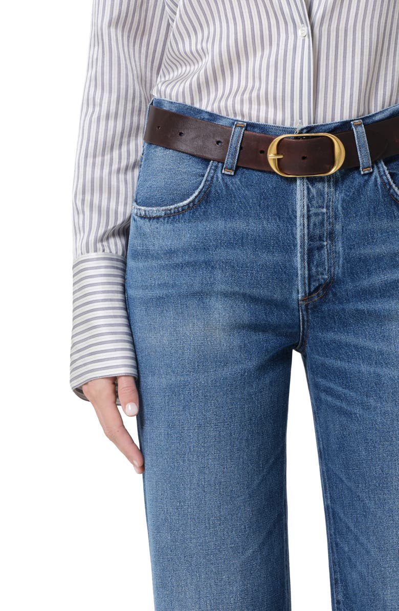 Citizens of Humanity Annina High Waist Straight Leg Jeans, Alternate, color, Avant Md/ Dark Indigo