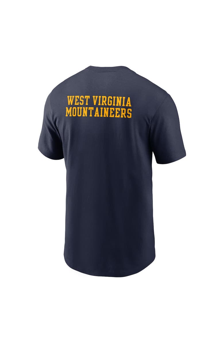 Nike Men's Nike Navy West Virginia Mountaineers 2-Hit Stacked T-Shirt, Alternate, color, Navy