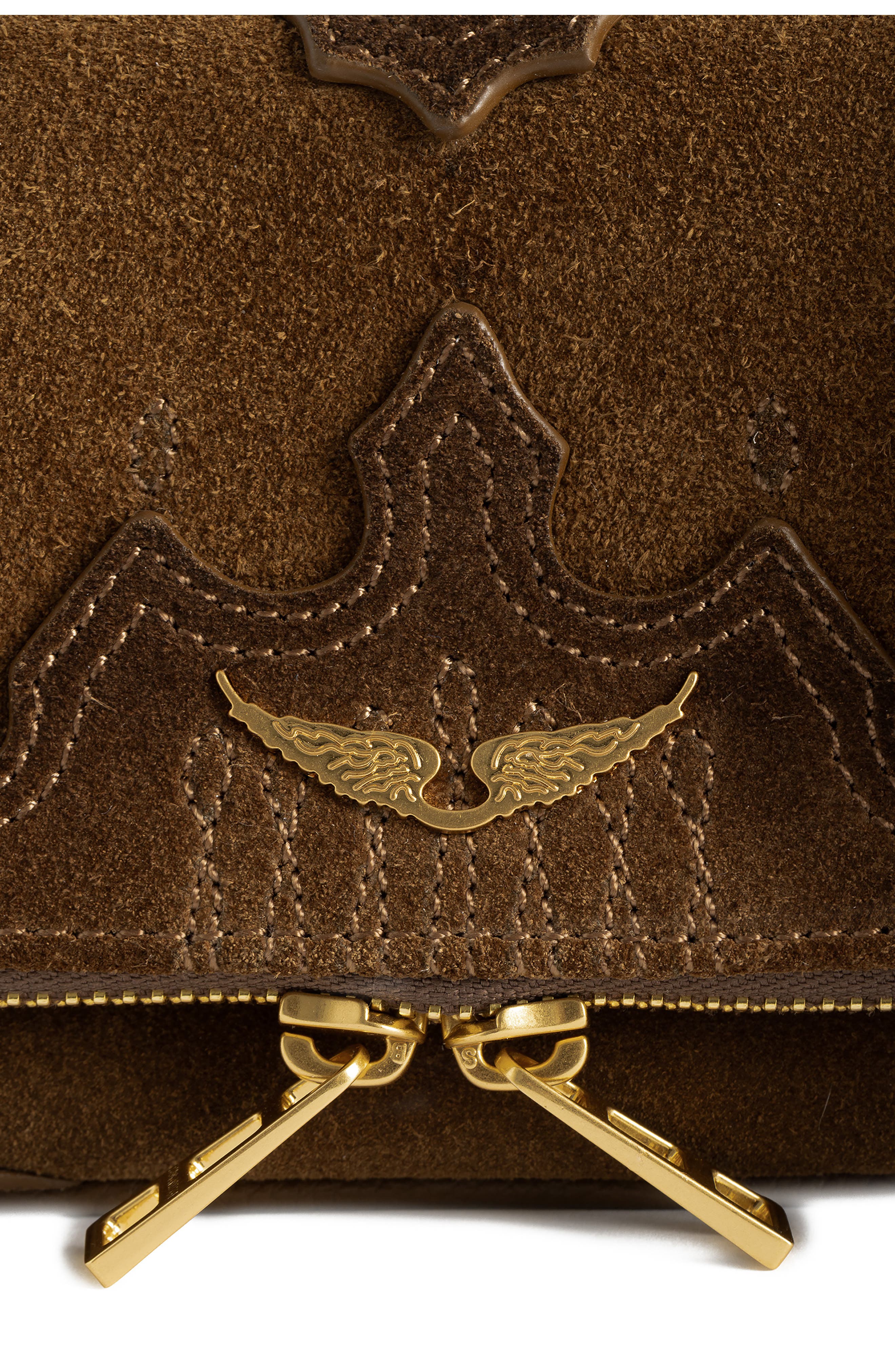 Rock Nano Western Leather Crossbody Bag, Alternate, color, COGNAC