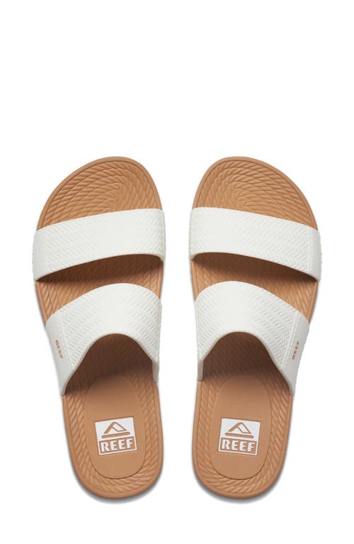Reef Water Vista Slide Sandal In White/tan
