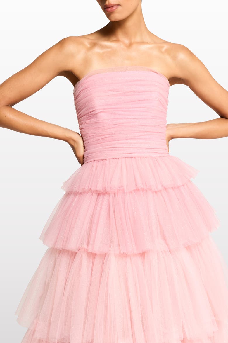 Adore Tiered Bow Gown, Alternate, color, Blossom Ombre