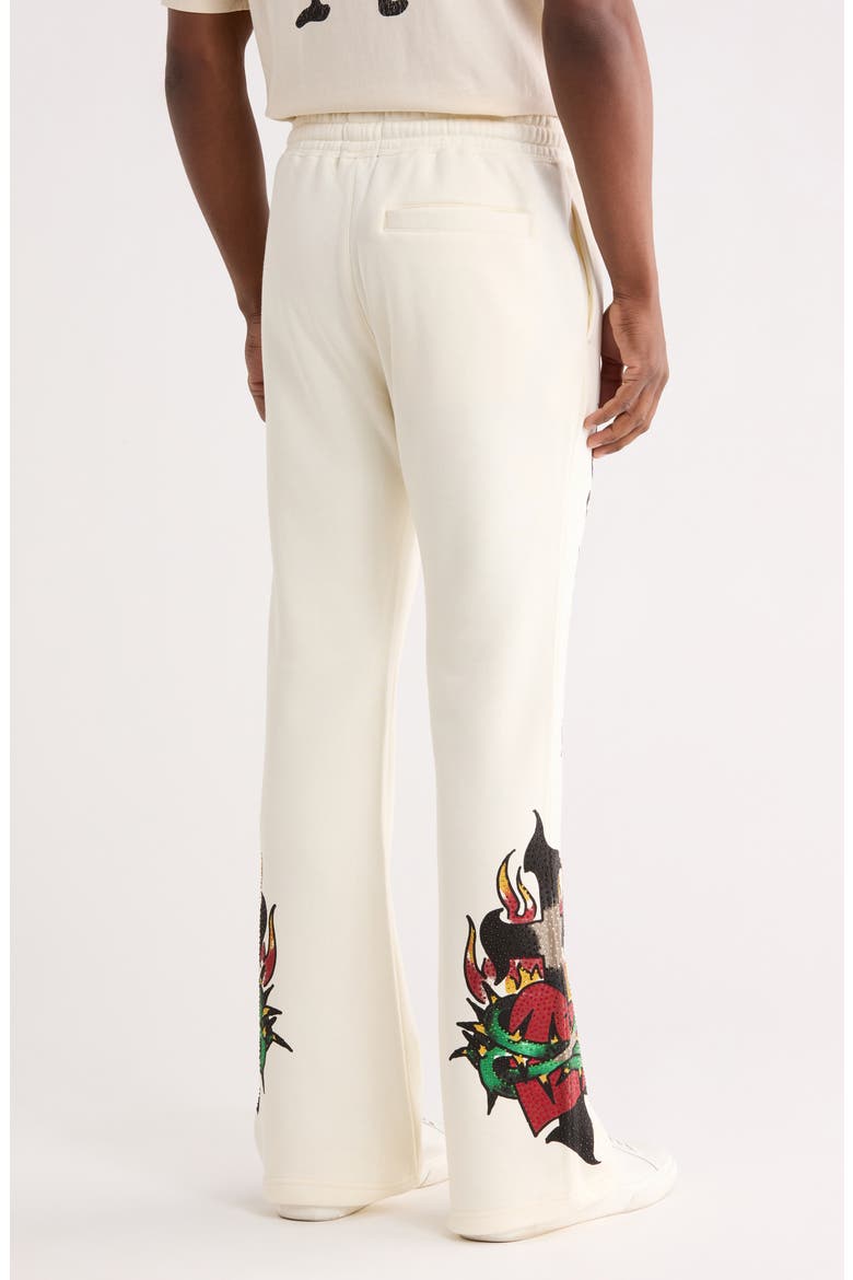 Mary Bootcut Sweatpants, Alternate, color, IVORY