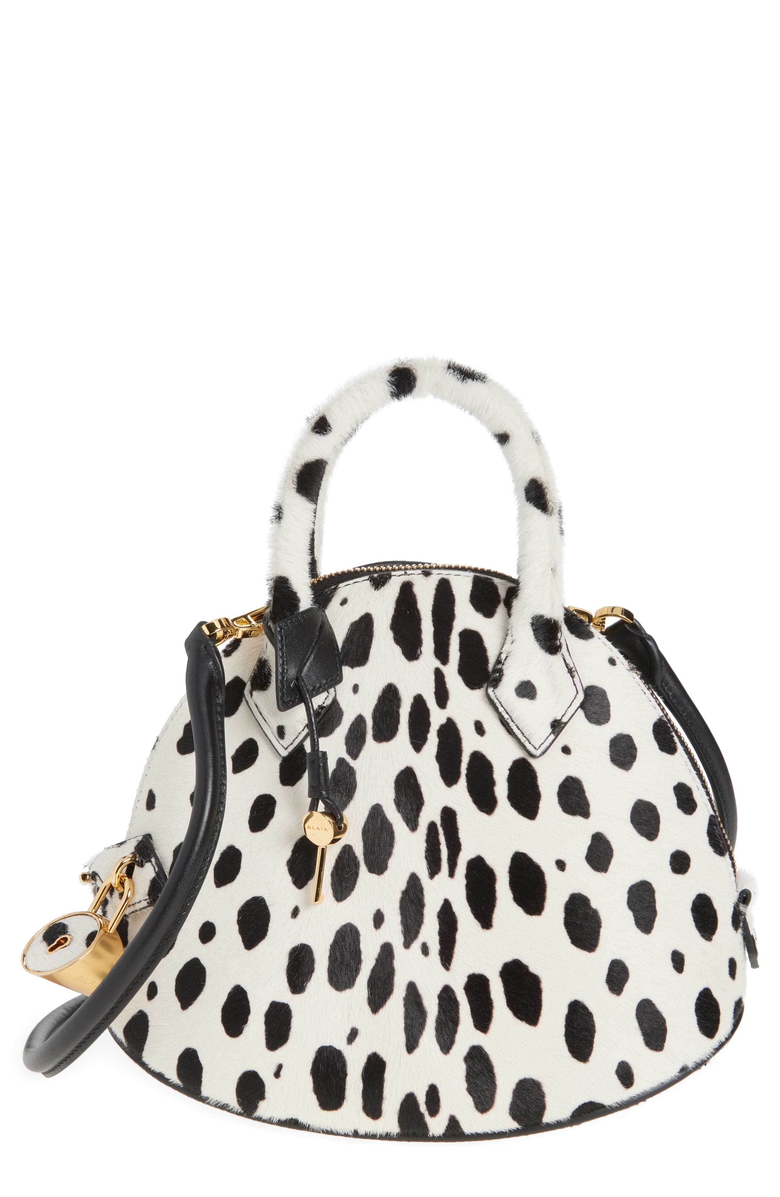 Alaïa Dome 25 Genuine Calf Hair Top Handle Bag, Main, color, 