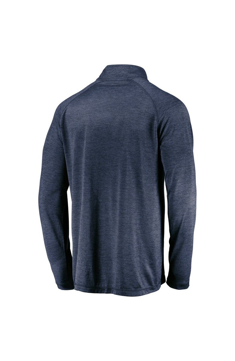 FANATICS Men's Fanatics Branded Navy Houston Astros Iconic Striated Primary Logo Raglan Quarter-Zip Pullover Jacket, Alternate, color, 