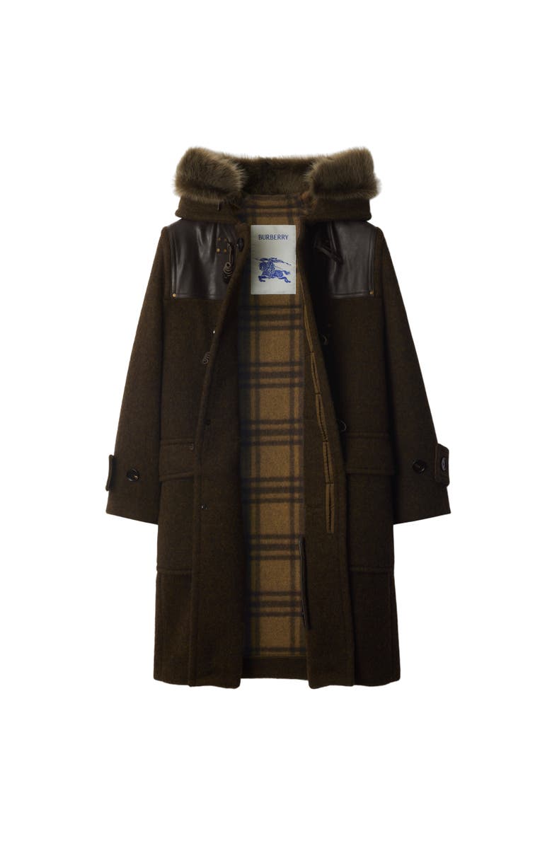 Burberry Wool Duffle Coat, Alternate, color, 