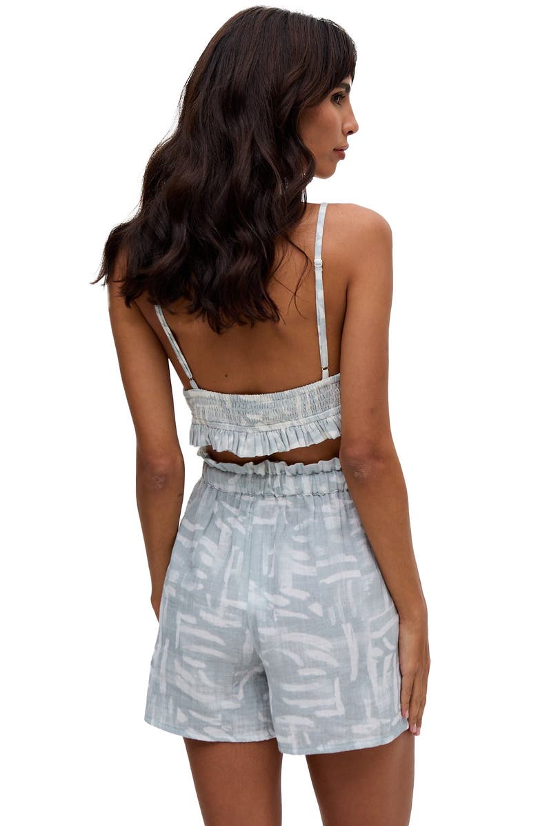 Raffya Bonnie A-Line Warhol Print Bralette Top, Alternate, color, Sky Blue