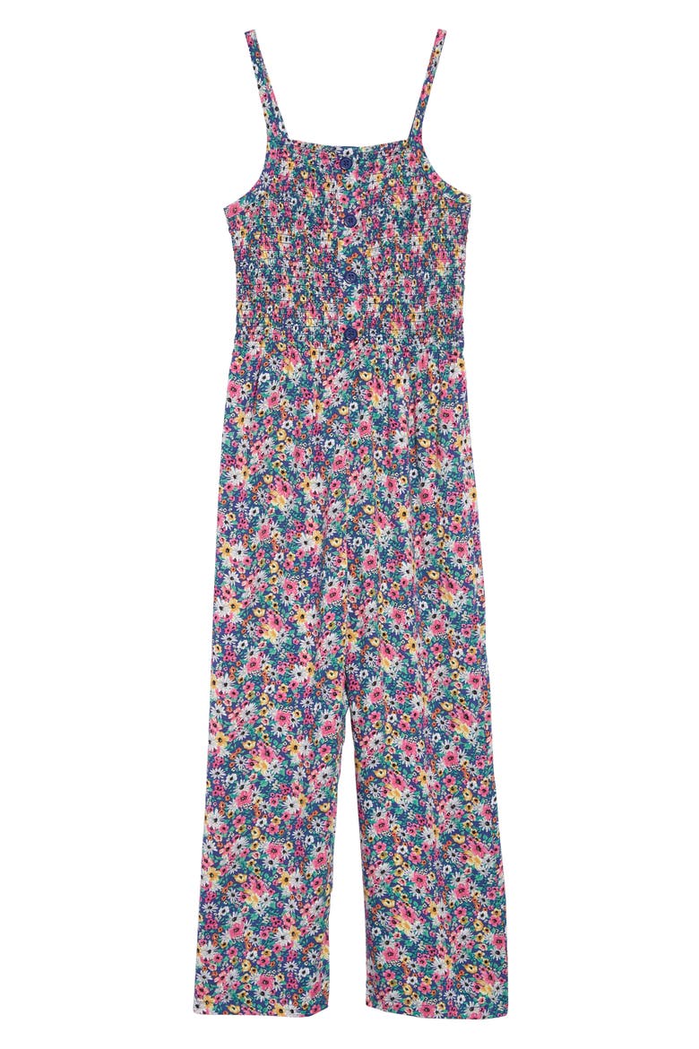Floral Print Jumpsuit, Main, color, BLUE FLORAL