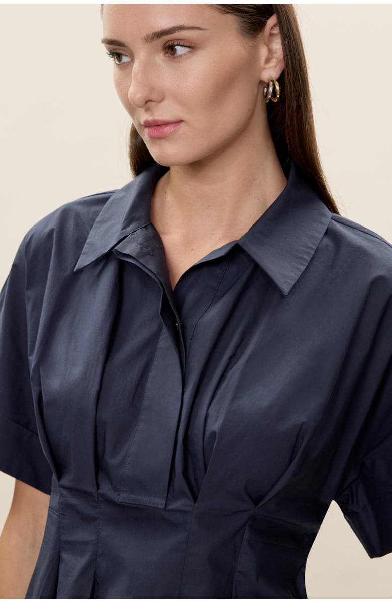 Rebecca Taylor Aisley Poplin Blouse, Alternate, color, Navy