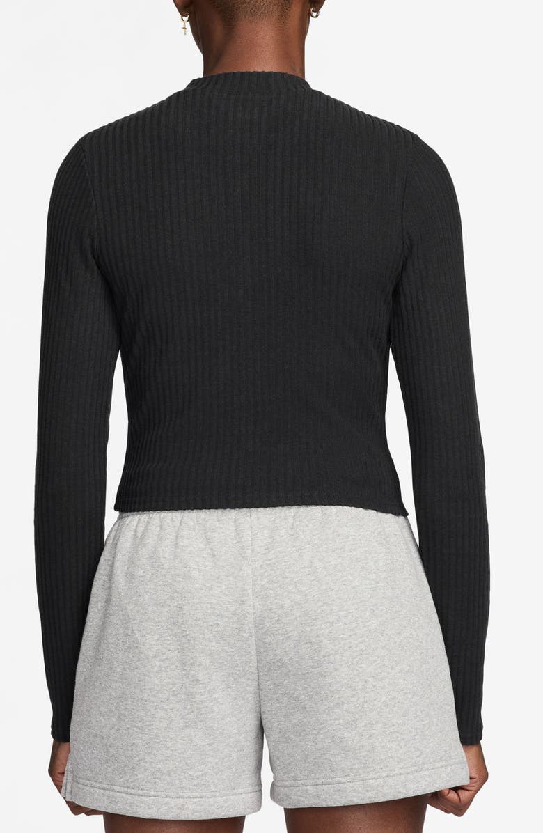 Nike Chill Rib Cardigan, Alternate, color, Black/ Sail