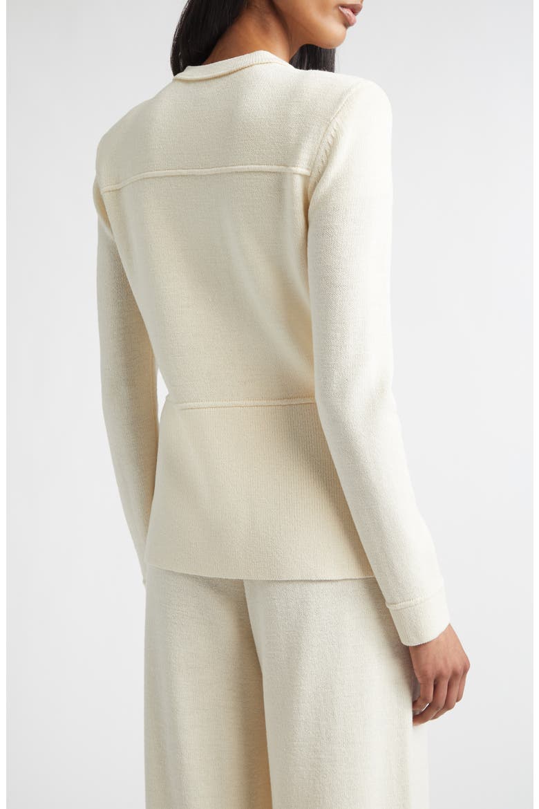 Courtney Legacy Crepe Knit Jacket, Alternate, color, ECRU
