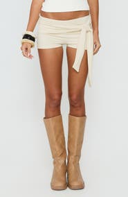 Princess Polly Daily Define Ruched Tie Side Micro Shorts