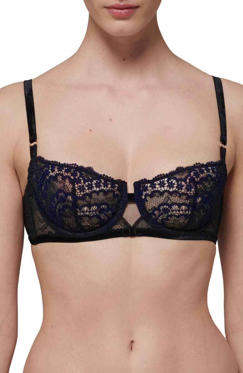 Simone Perele Scenario Underwire Demi Bra, Main, color, Black