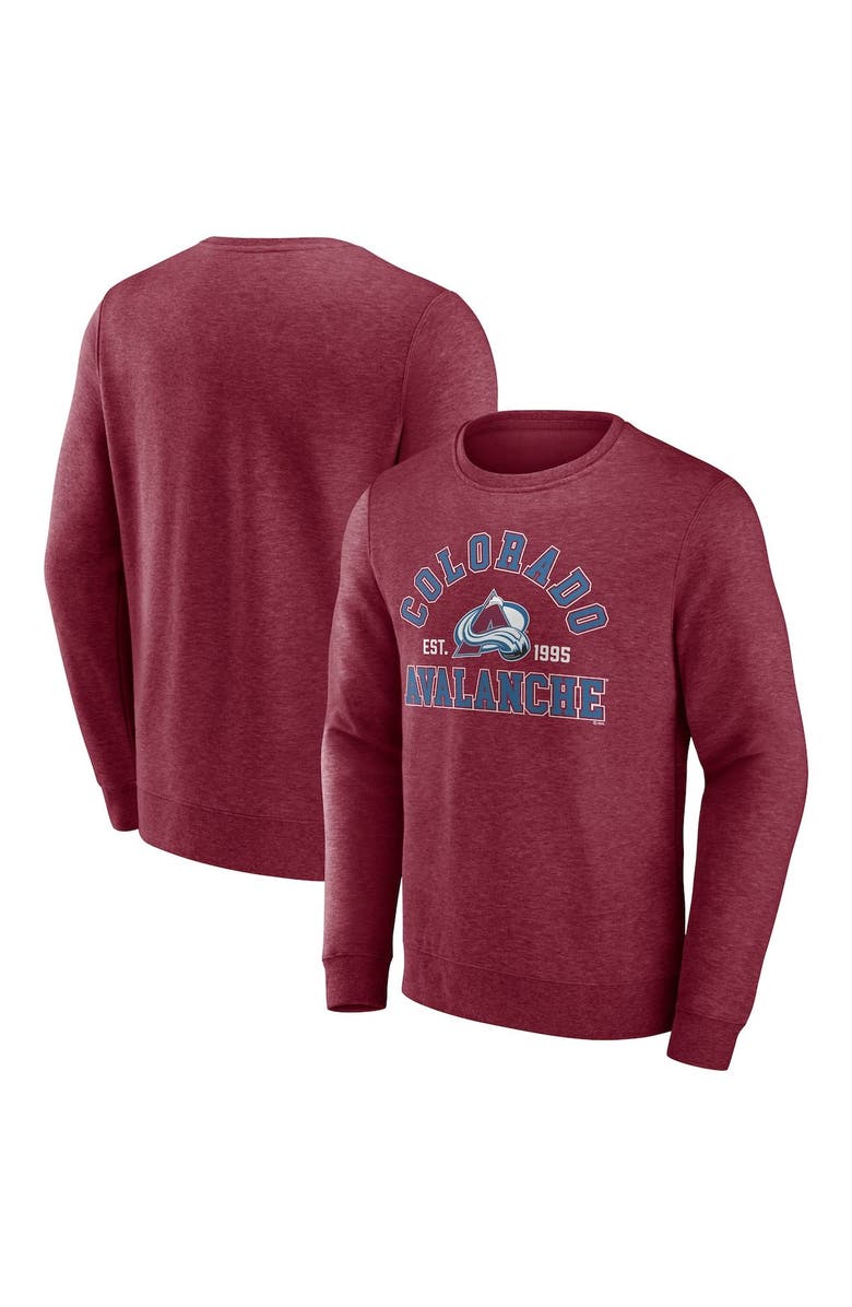 FANATICS Men's Fanatics Branded Garnet Colorado Avalanche Classic Arch Pullover Sweatshirt, Main, color, 