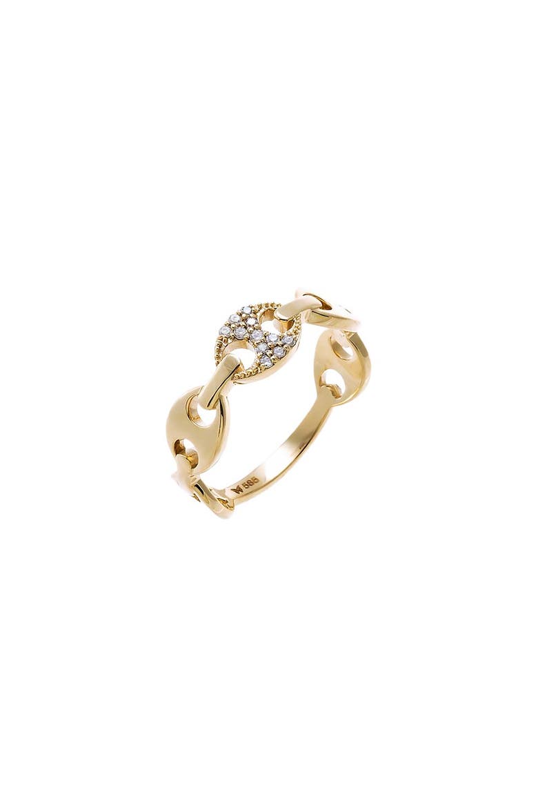 Diamond Pave Accented Mariner Eternity Ring 14K, Main, color, 14K Gold