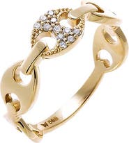 BY ADINA EDEN Diamond Pave Accented Mariner Eternity Ring 14K