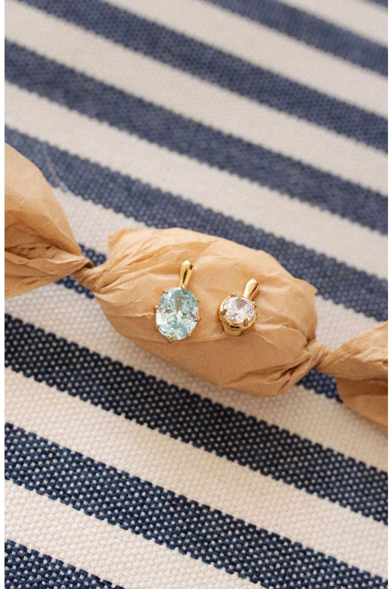 The Clement Earrings, Alternate, color, Peridot / Gold / 8mm