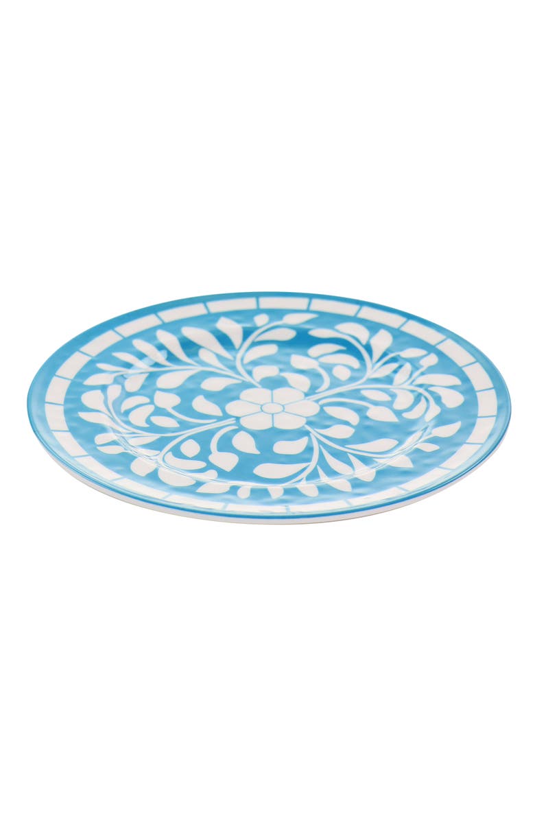 Elama Telly 12 Piece Melamine Dinnerware Set, Alternate, color, Blue