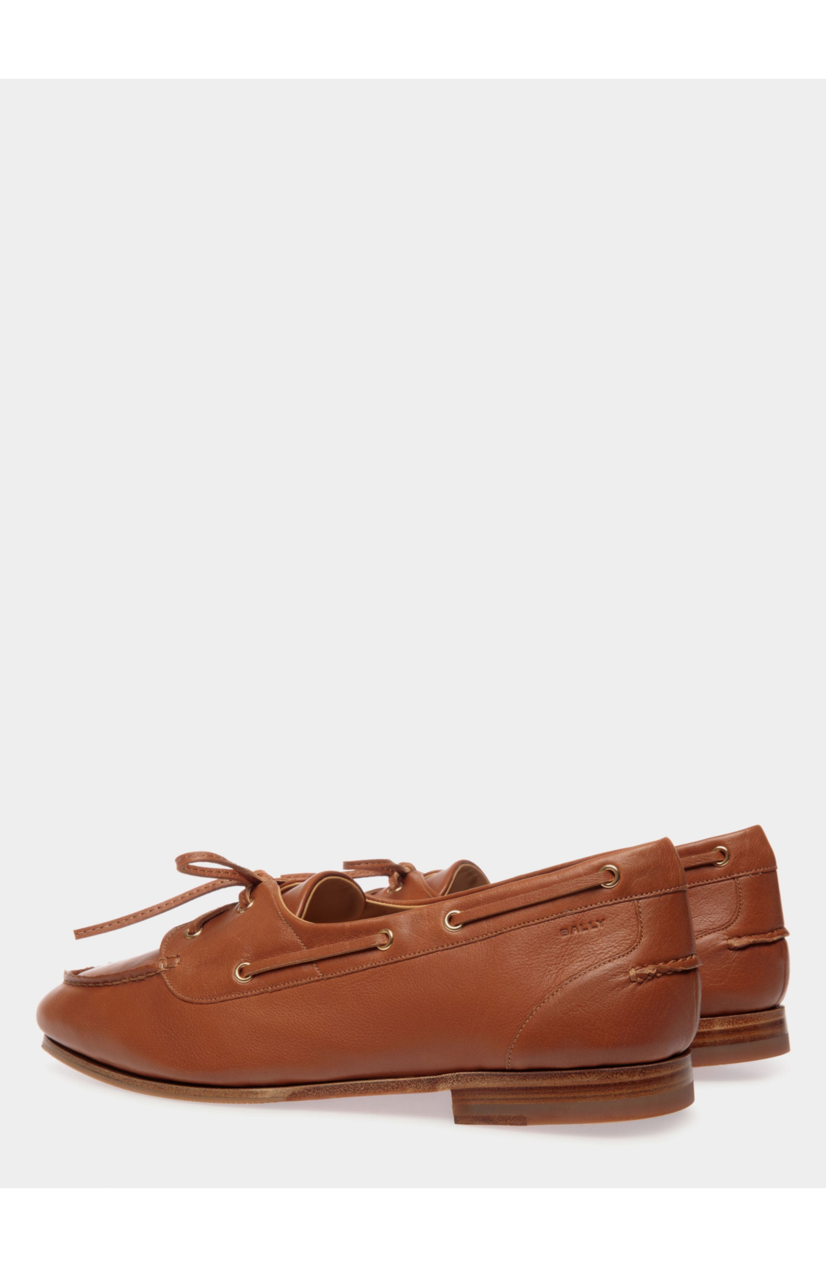 Bally Plume Loafer in Leather, Alternate, color, Brown