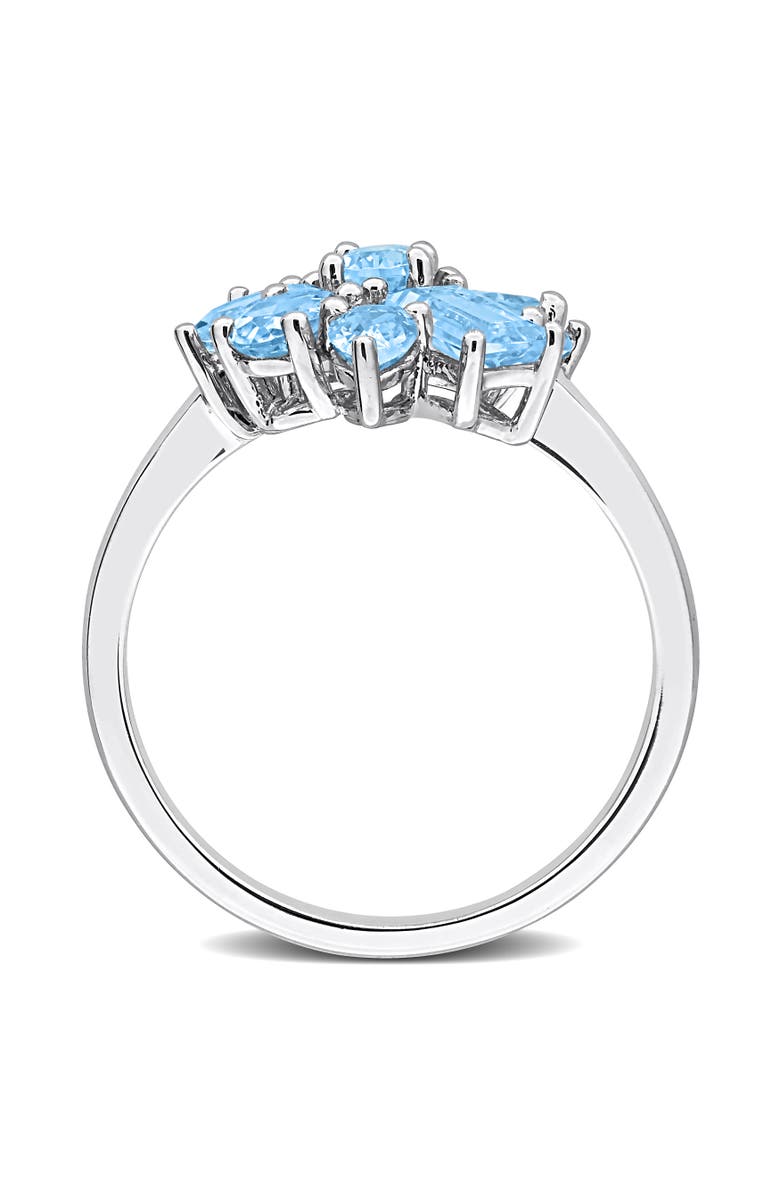 Julianna B. Gemstone Cluster Ring Sterling Silver, Alternate, color, Sky-Blue Topaz