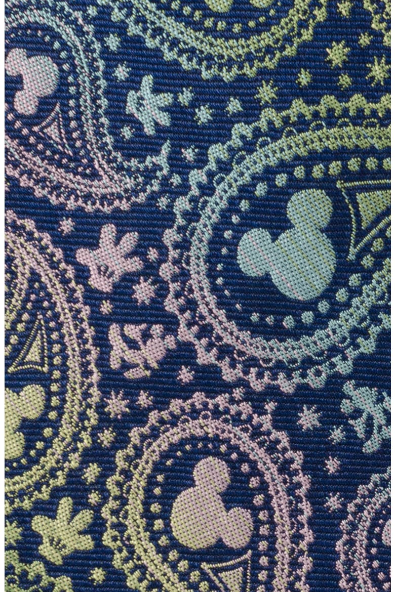 x Disney Mickey Iridescent Paisley Silk Tie, Alternate, color, NAVY