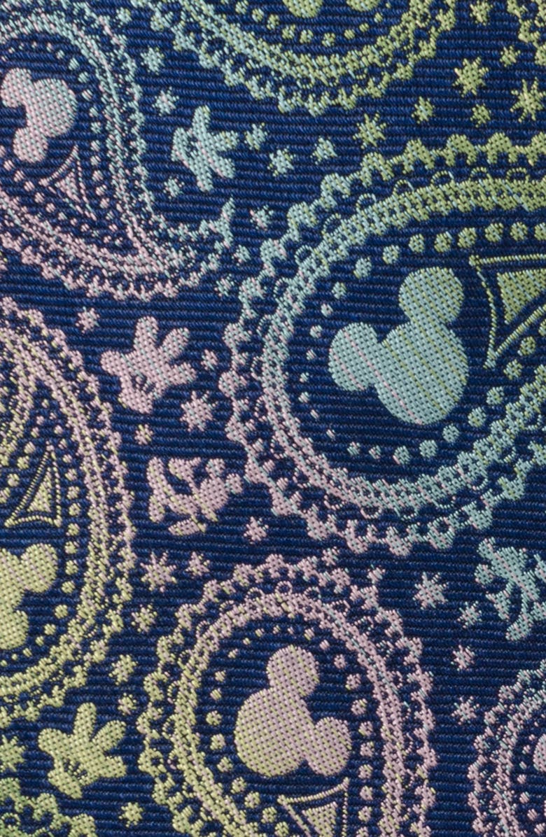 Cufflinks, Inc. x Disney Mickey Iridescent Paisley Silk Tie, Alternate, color, Navy