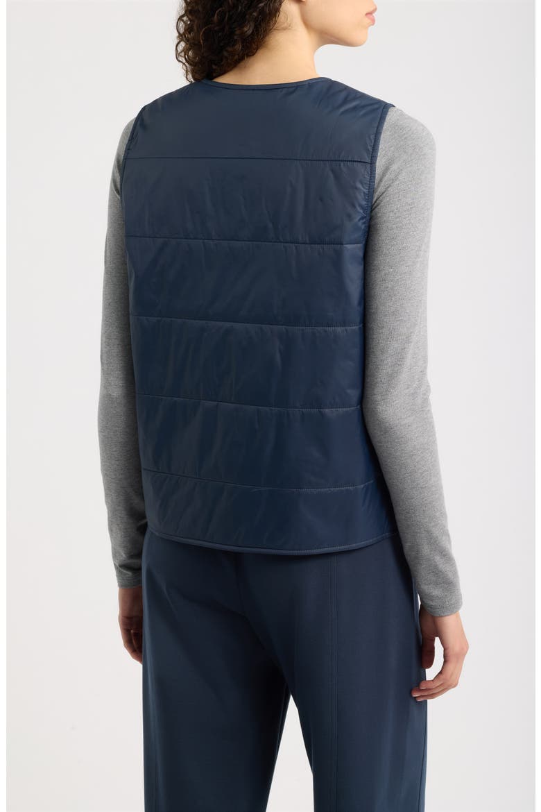 Round Neck Quilted Vest, Alternate, color, MARITIME