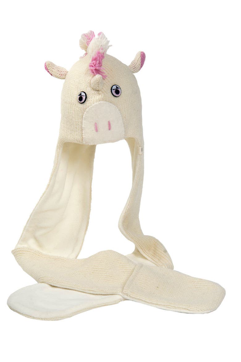 Unicorn Hatscarf, Main, color, Beige
