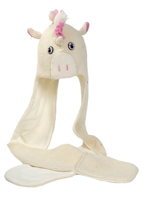 Nirvana Designs Unicorn Hatscarf In Beige