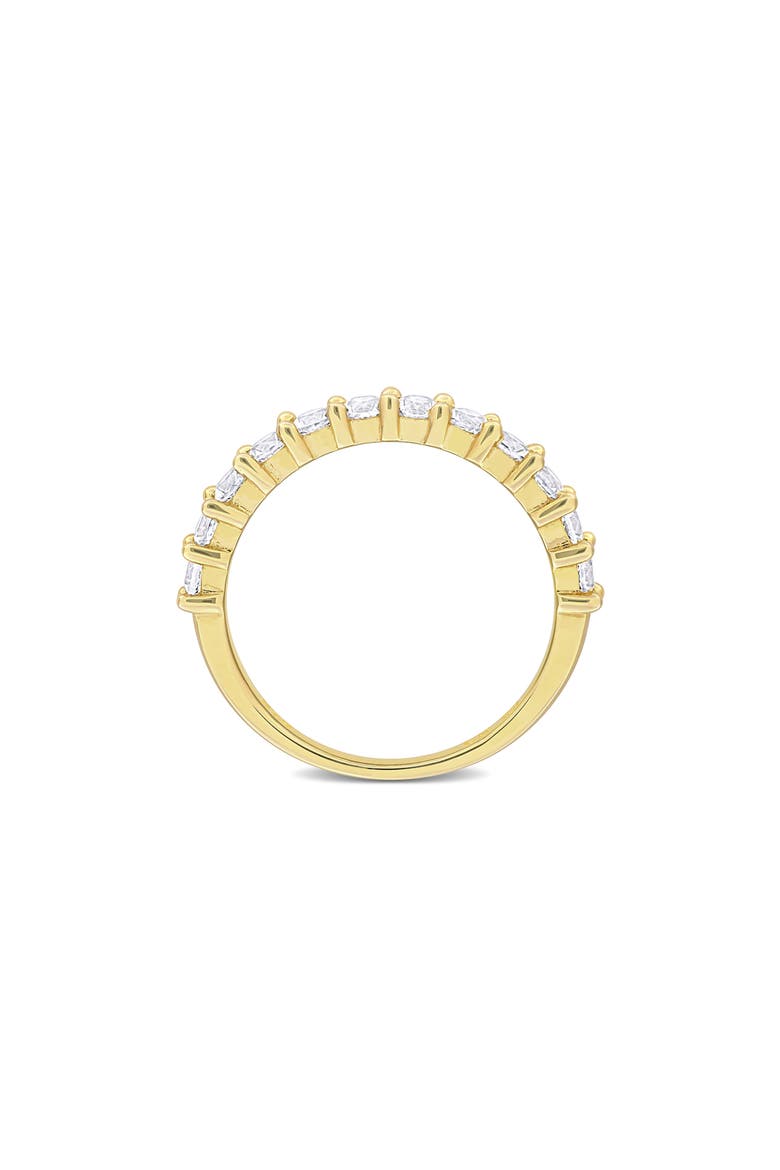 Created White Sapphire Band Ring, Alternate, color, WHITE