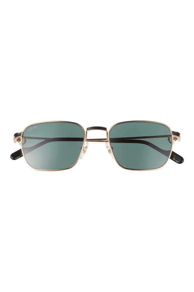 54mm Rectangular Sunglasses, Main, color, GOLD