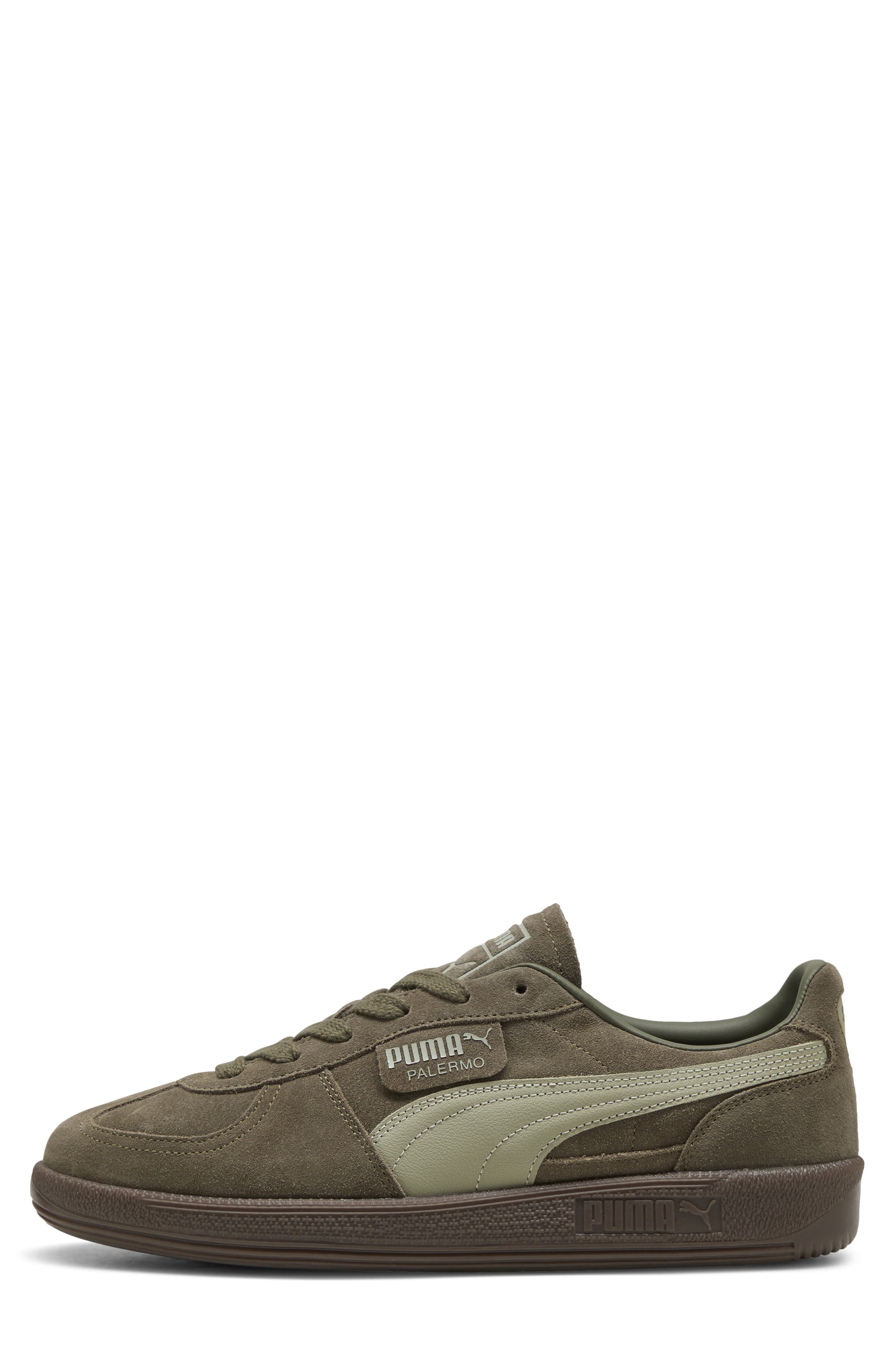 PUMA Palermo Sneaker, Alternate, color, Loden Green/ Gum