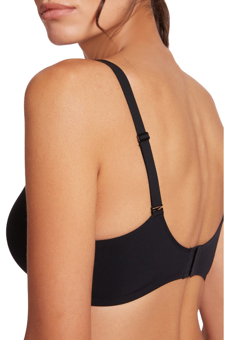 Pure 3W Underwire Push-Up Bra, Alternate, color, BLACK