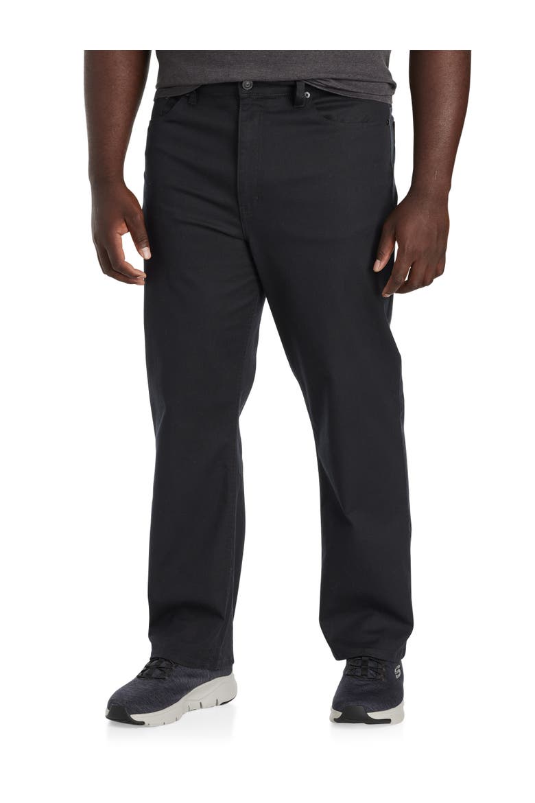 Big & Tall Black Loose-Fit Stretch Jeans, Main, color, BLACK