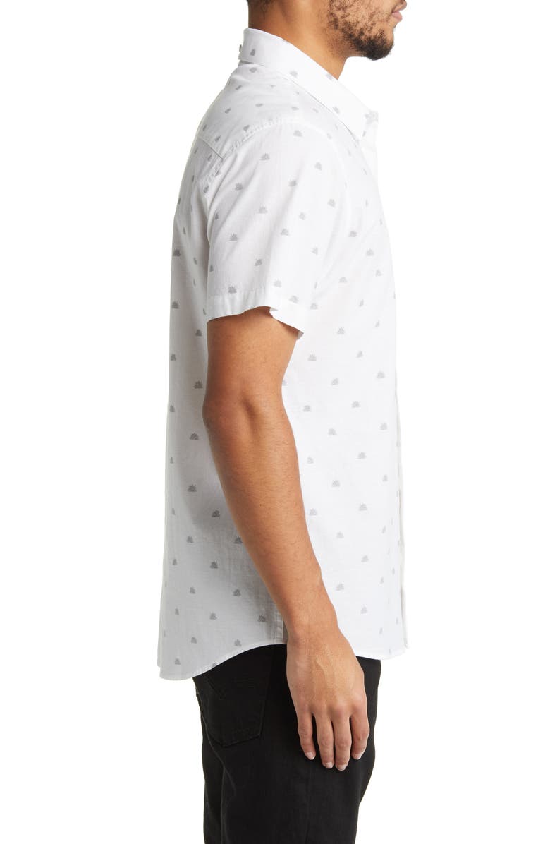 TravisMathew Inbox Incoming Short Sleeve Stretch Button-Up Shirt, Alternate, color, 