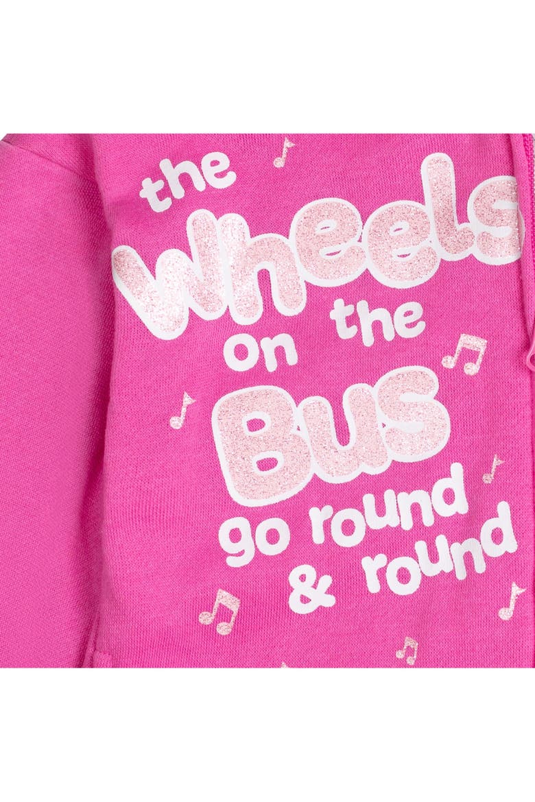 Girls' Fleece Zip-Up Hoodie, Alternate, color, JJ Pink