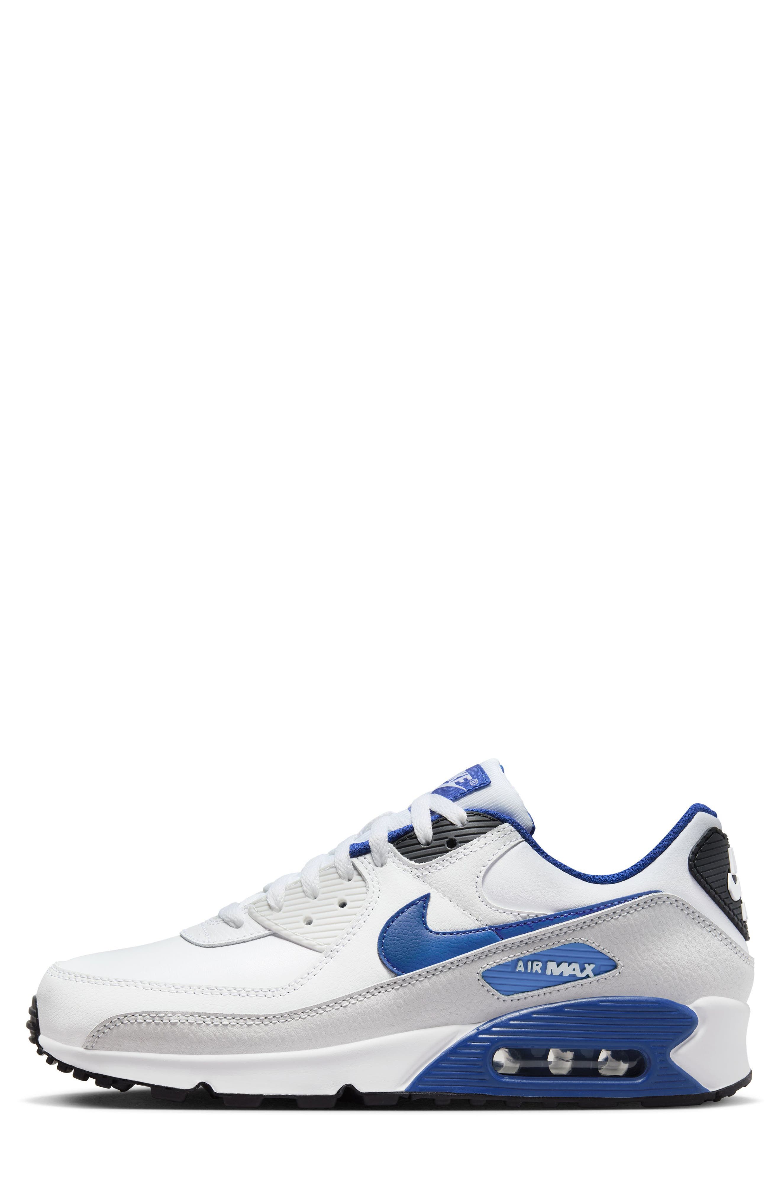 Air Max 90 Leather Sneaker, Alternate, color, WHITE/ PHOTON DUST
