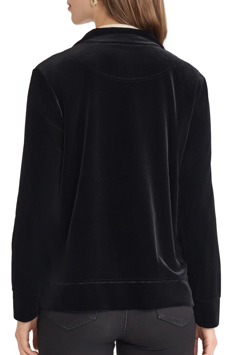 Jones New York Velour Jacket, Alternate, color, 