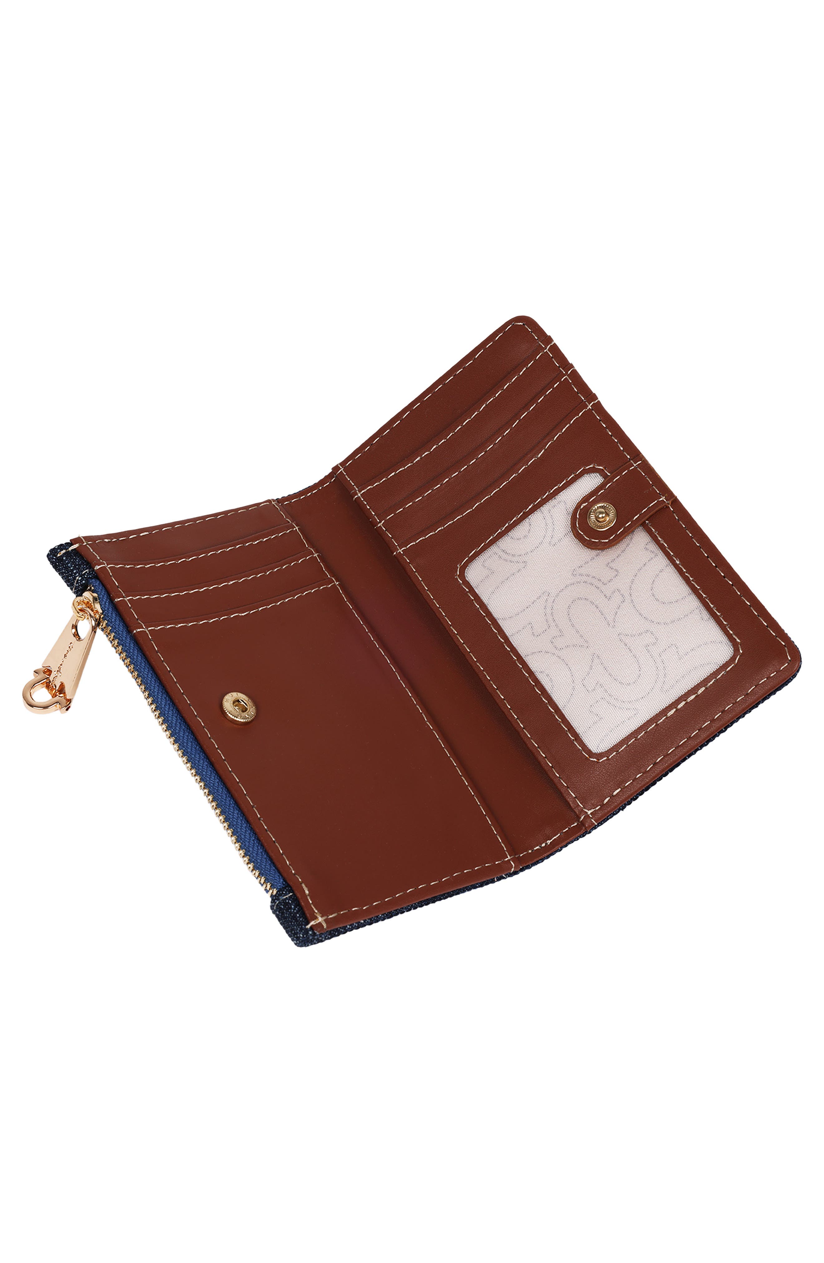 True Religion Buddha Patch Small Wallet, Alternate, color, Dark Denim