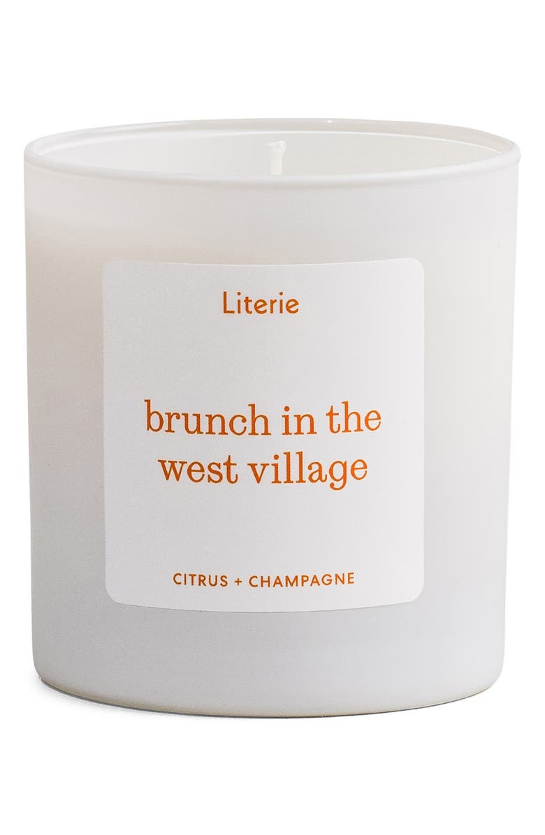 Literie Brunch in the West Village Candle, Main, color, Orange