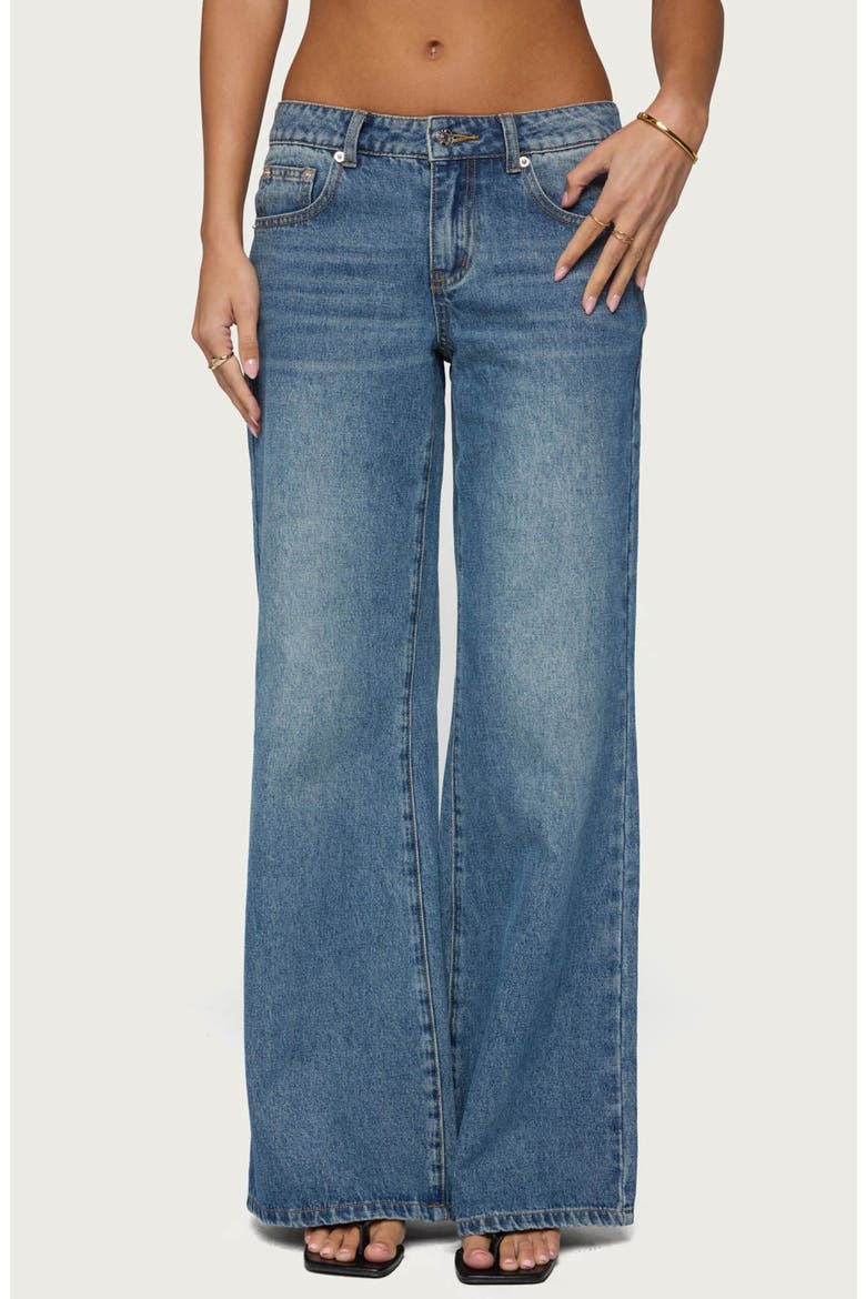 Casta Heart Pocket Low Rise Baggy Jeans, Main, color, MEDIUM-BLUE-WASHED