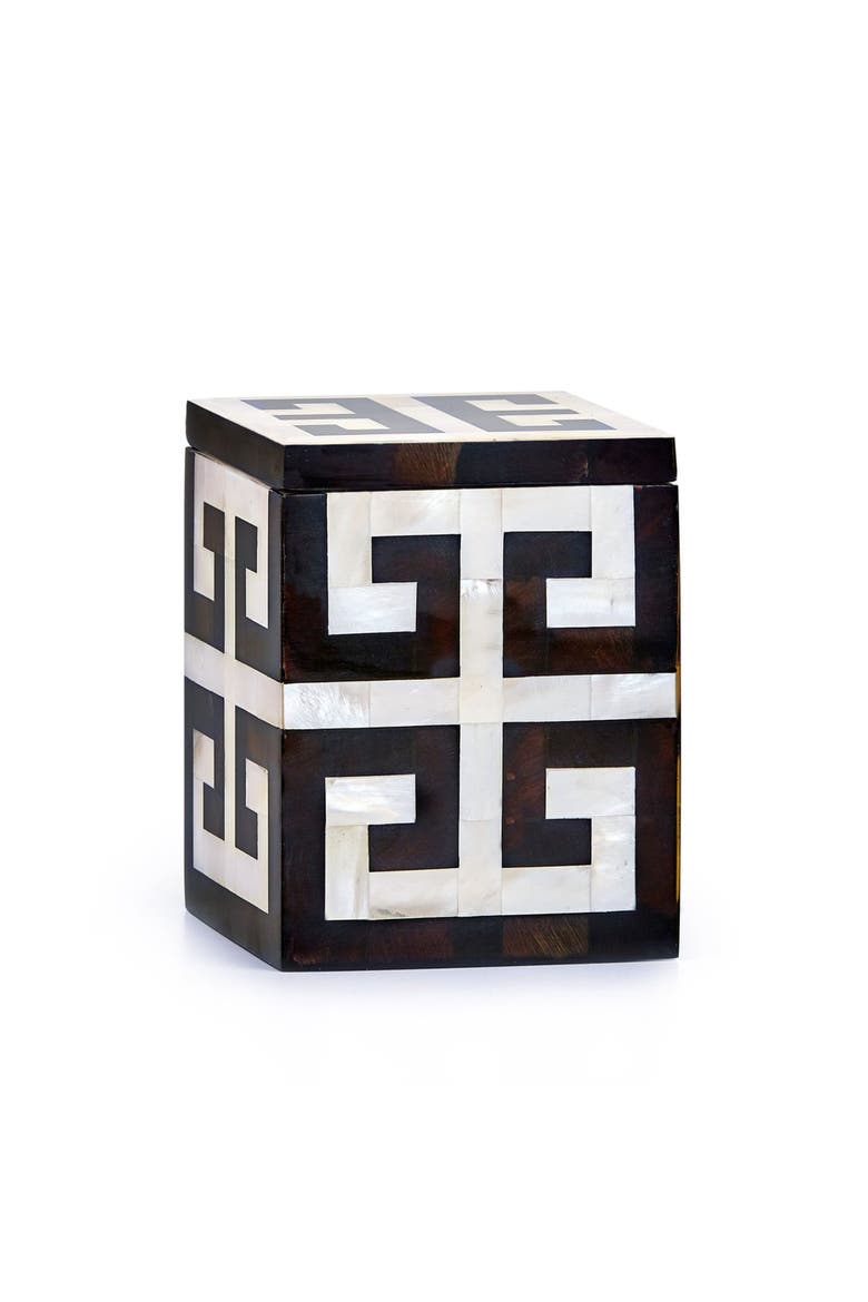 Greek Key Canister, Main, color, IVORY
