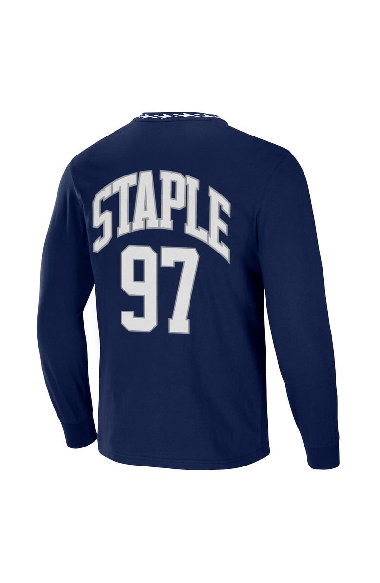 STAPLE Men's NFL x Staple Navy Dallas Cowboys Core Team Long Sleeve T-Shirt, Alternate, color, Navy