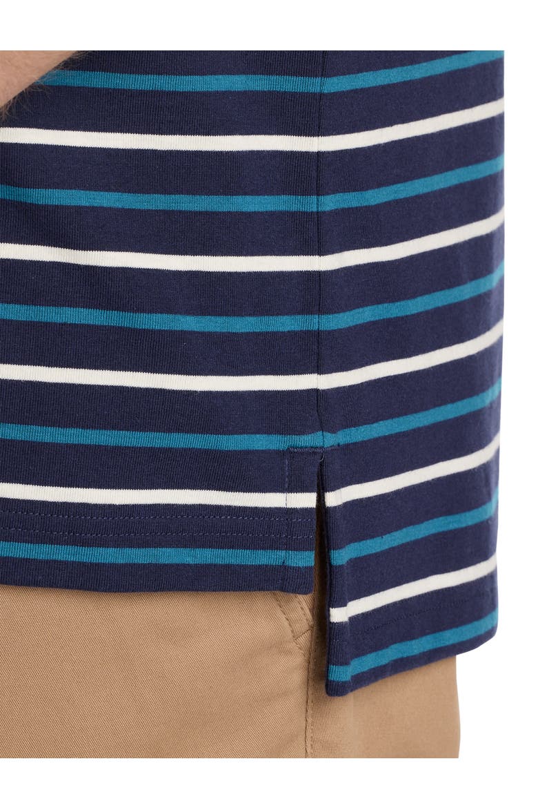 Big & Tall Multi-Stripe Polo Shirt, Alternate, color, EVENING BLUE