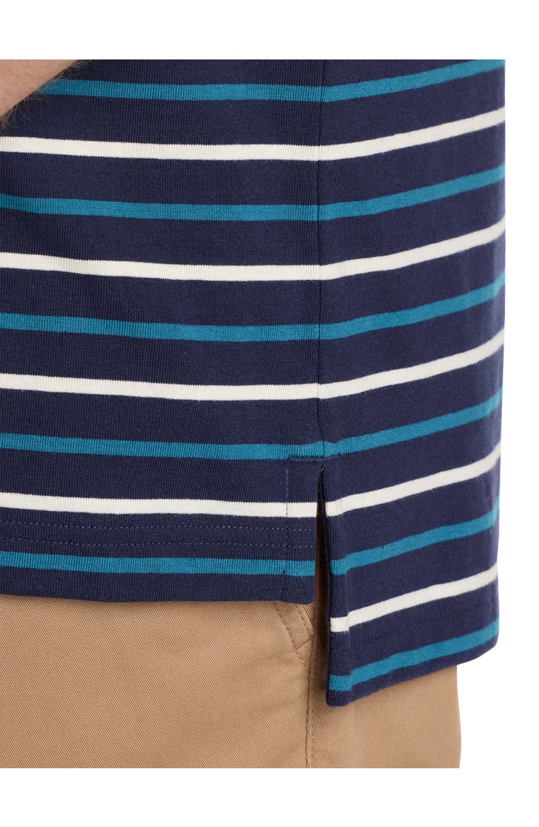 Harbor Bay by DXL Big & Tall Multi-Stripe Polo Shirt, Alternate, color, Evening Blue